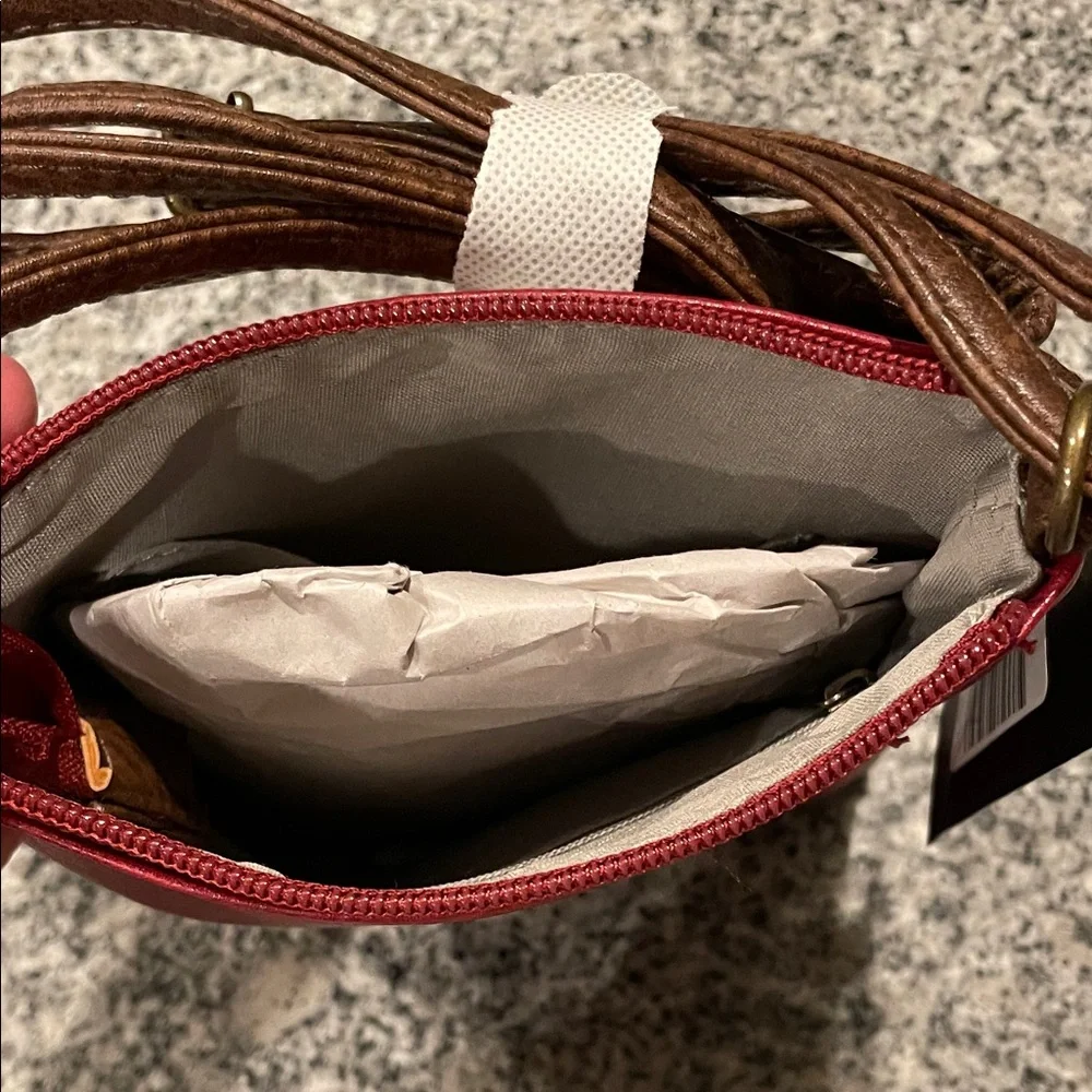 NWT- Red and brown crossbody bag Mimi x Jules - Picture 3 of 7